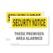 Signmission These Premises Are Alarmed OSHA Security Notice Sign, Plastic, 10in W x 7in L, 2PK OS-2PACK-SN-P-710-L-11650 - alternate 1